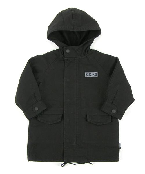 X-girl Stages（エックスガールステージス）の「MODS COAT(4T～6T)（ミリタリージャケット・キッズ・ブラック/カーキ・4T/5T/6T）」の9枚目の写真