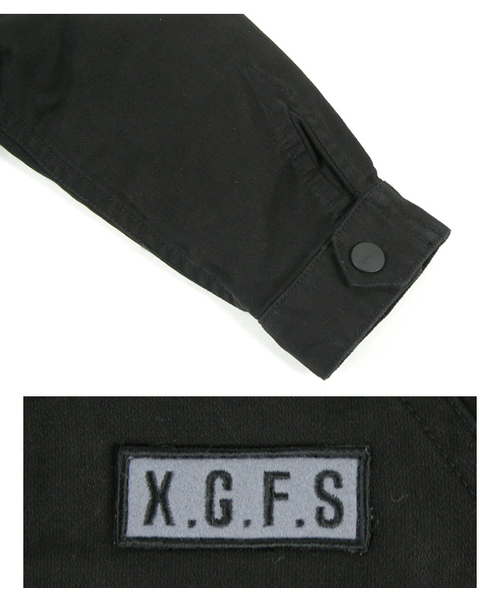 X-girl Stages（エックスガールステージス）の「MODS COAT(4T～6T)（ミリタリージャケット・キッズ・ブラック/カーキ・4T/5T/6T）」の11枚目の写真