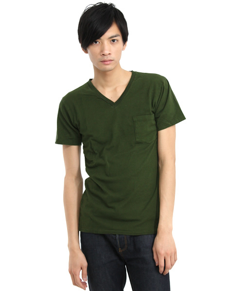 SHIPS（シップス）の「LOS ANGELES TC:V-NECK POCKET-TEE       （Tシャツ/カットソー・メンズ・ホワイト/ブラック/オリーブ/ブルー系その他・SMALL/MEDIUM/LARGE）」の5枚目の写真