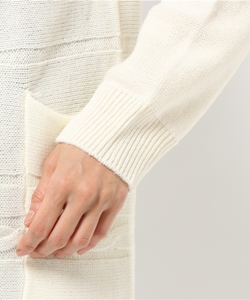 AVIREX(アヴィレックス)の「avirex/ アヴィレックス/ EMBLEM HOOD LONG CARDIGAN/ エンブレム フード ロング カーディガン(カーディガン/ボレロ・レディース・ネイビー/アイボリー・FREE)」の7枚目の写真