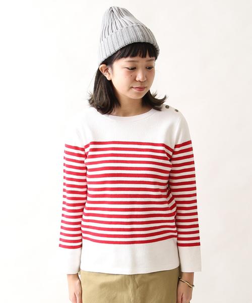 coen(コーエン)の「ミラノリブボーダーニット(ニット/セーター・レディース・レッド/ネイビー・LARGE/MEDIUM)」の16枚目の写真