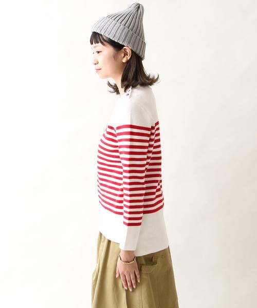 coen(コーエン)の「ミラノリブボーダーニット(ニット/セーター・レディース・レッド/ネイビー・LARGE/MEDIUM)」の17枚目の写真