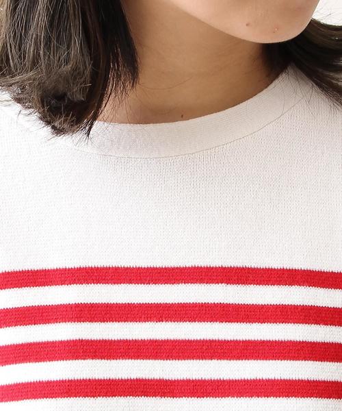 coen(コーエン)の「ミラノリブボーダーニット(ニット/セーター・レディース・レッド/ネイビー・LARGE/MEDIUM)」の9枚目の写真