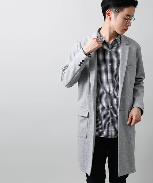 WEGO(ウィゴー)の「WEGO/ポンチチェスターコート(チェスターコート・メンズ・杢グレー/ブラック/その他1・LARGE/MEDIUM)」の3枚目の写真