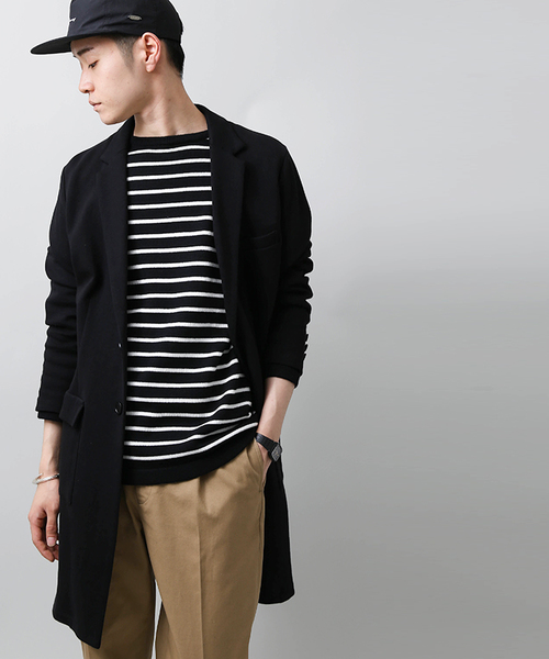 WEGO(ウィゴー)の「WEGO/ポンチチェスターコート(チェスターコート・メンズ・杢グレー/ブラック/その他1・LARGE/MEDIUM)」の2枚目の写真