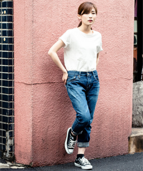 501(R)T(ゴーマルイチティー)の「501(R) CT カスタムテーパードジーンズ ダークインディゴブルー FOR WOMEN ROUTE INDIGO/12oz(デニムパンツ・レディース・ダークインディゴブルー・27inch/26inch/29inch/28inch/24inch/25inch/23inch)」の18枚目の写真