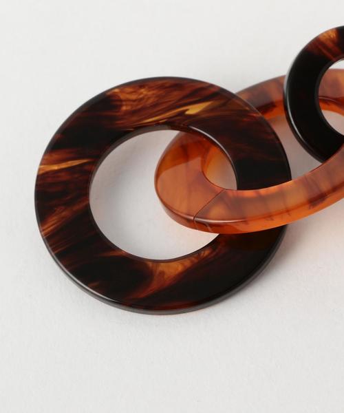 Another Edition（アナザーエディション）の「Marbleアクリルイヤリング（イヤリング・レディース・オフホワイト/ブラウン/レッド・FREE）」の6枚目の写真