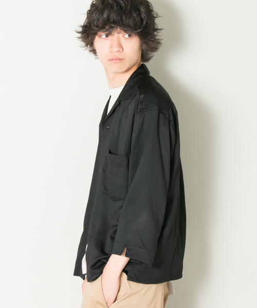 URBAN RESEARCH(アーバンリサーチ)の「ワイドボックスオープンカラーシャツ(シャツ/ブラウス・メンズ・グレー系その他/ピンク系その他/ブラック・MEDIUM/LARGE)」の8枚目の写真