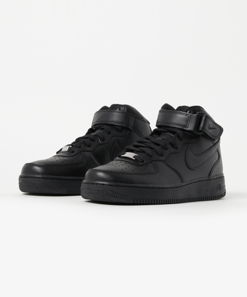 NIKE（ナイキ）の「NIKE: AIR FORCE 1 MID（スニーカー・メンズ・ブラック/ホワイト・6/8/9/7）」の3枚目の写真