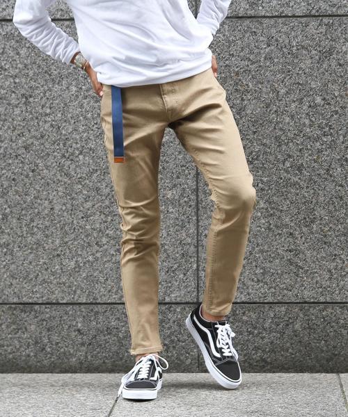coen(コーエン)の「イージースリムスキニーパンツ(coen EASY SLIM)2017FW(その他パンツ・メンズ・ブラック/ベージュ/オリーブ/ネイビー・SMALL/X-LARGE/MEDIUM/LARGE)」の2枚目の写真
