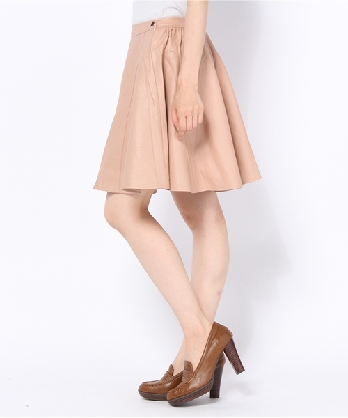 Chico（チコ）の「ラウンド切替レザーSK（スカート・レディース・ピンクベージュ/ワイン/ブラック・FREE）」の9枚目の写真