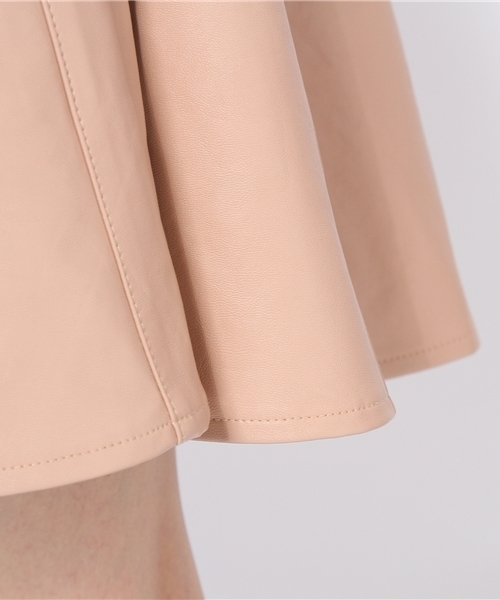 Chico（チコ）の「ラウンド切替レザーSK（スカート・レディース・ピンクベージュ/ワイン/ブラック・FREE）」の6枚目の写真