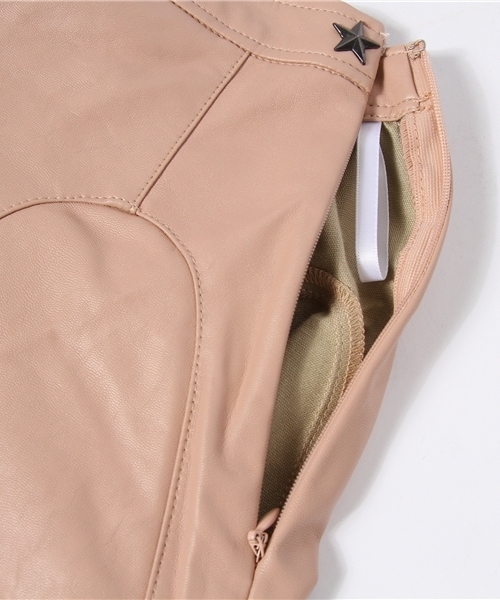 Chico（チコ）の「ラウンド切替レザーSK（スカート・レディース・ピンクベージュ/ワイン/ブラック・FREE）」の7枚目の写真