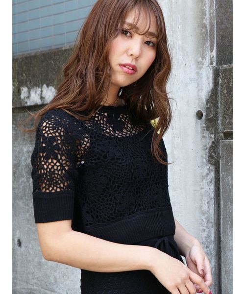 dazzlin（ダズリン）の「クロシェレース編みニットトップス（ニット/セーター・レディース・ブラック/レッド/オフホワイト・FREE）」の11枚目の写真