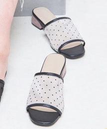 natural couture | ドットチュールミュールサンダル(サンダル)