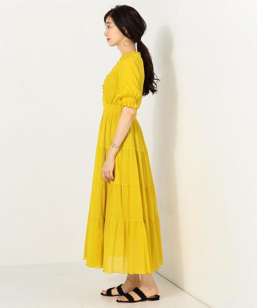 Jewel Changes（ジュエルチェンジズ）の「JC Cヨウリュウ 切替 マキシワンピース（ワンピース・レディース・パープル/イエロー・36/38）」の5枚目の写真