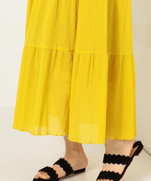 Jewel Changes（ジュエルチェンジズ）の「JC Cヨウリュウ 切替 マキシワンピース（ワンピース・レディース・パープル/イエロー・36/38）」の10枚目の写真