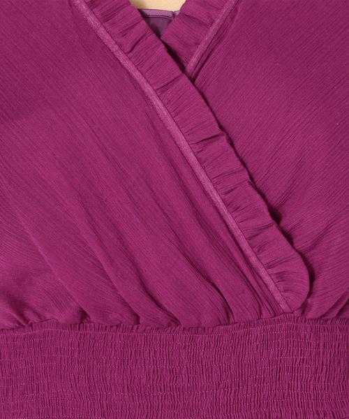 Jewel Changes（ジュエルチェンジズ）の「JC Cヨウリュウ 切替 マキシワンピース（ワンピース・レディース・パープル/イエロー・36/38）」の13枚目の写真