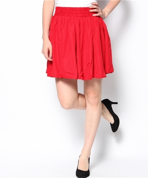 WEGO(ウィゴー)の「WEGO/レーヨンサーキュラースカート(スカート・レディース・ブラック/ブルー/イエロー/ピンク/ホワイト/グリーン/ロイヤルブルー/レッド・FREE)」の16枚目の写真