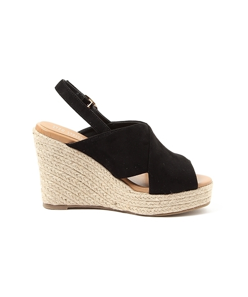 laboratory work（ラボラトリーワーク）の「クロスウェッジサンダル（サンダル・レディース・ブラック/ベージュ・SMALL/MEDIUM/LARGE）」の9枚目の写真