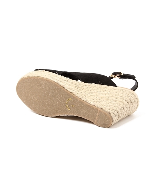 laboratory work（ラボラトリーワーク）の「クロスウェッジサンダル（サンダル・レディース・ブラック/ベージュ・SMALL/MEDIUM/LARGE）」の10枚目の写真