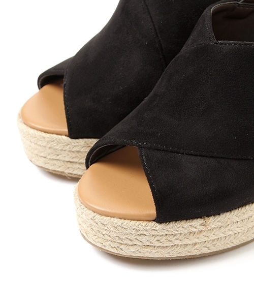 laboratory work（ラボラトリーワーク）の「クロスウェッジサンダル（サンダル・レディース・ブラック/ベージュ・SMALL/MEDIUM/LARGE）」の11枚目の写真