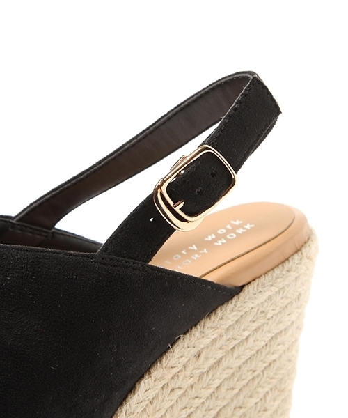 laboratory work（ラボラトリーワーク）の「クロスウェッジサンダル（サンダル・レディース・ブラック/ベージュ・SMALL/MEDIUM/LARGE）」の12枚目の写真