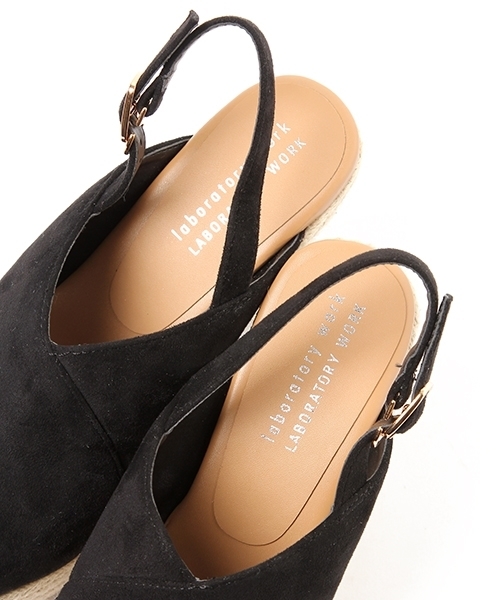 laboratory work（ラボラトリーワーク）の「クロスウェッジサンダル（サンダル・レディース・ブラック/ベージュ・SMALL/MEDIUM/LARGE）」の13枚目の写真
