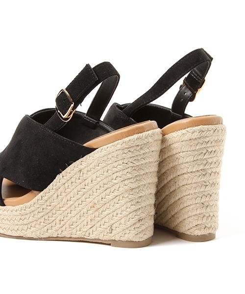 laboratory work（ラボラトリーワーク）の「クロスウェッジサンダル（サンダル・レディース・ブラック/ベージュ・SMALL/MEDIUM/LARGE）」の14枚目の写真