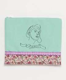 eleu nani laple（エレウナニラープレ）の「Face刺繍 Bigポーチ（ポーチ・レディース）」