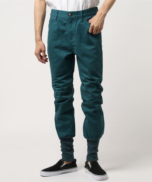 FLAT LIFE（フラットライフ）の「ヘムリブパンツ（その他パンツ・メンズ・ベージュ/ネイビー/グリーン・SMALL/MEDIUM/LARGE）」の3枚目の写真