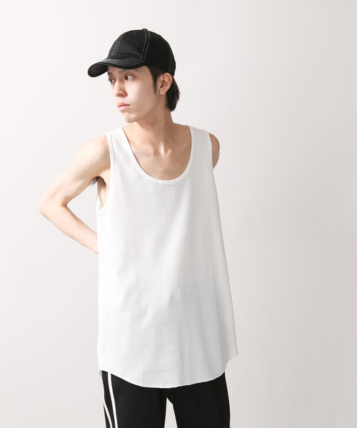 WEGO（ウィゴー）の「WEGO/吸水速乾ワッフルロングタンクトップ（タンクトップ・メンズ・ホワイト/ブラック系その他5・SMALL/MEDIUM/LARGE）」の6枚目の写真