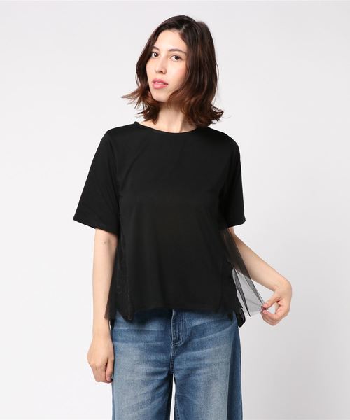 LBC(エルビーシー)の「脇チュールレースプルオーバー(Tシャツ/カットソー・レディース・ホワイト/ブラック・M/L)」の6枚目の写真