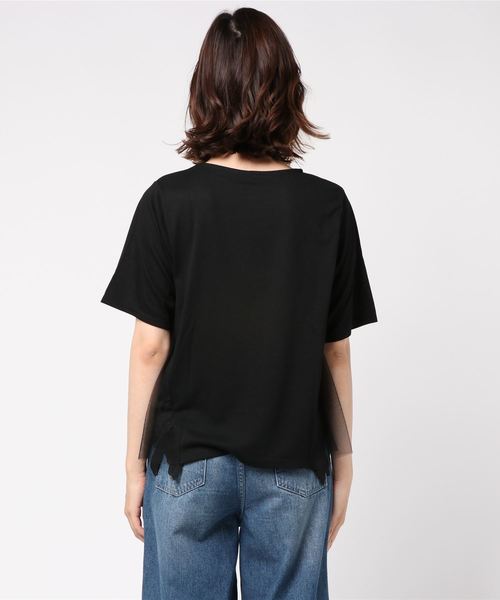 LBC(エルビーシー)の「脇チュールレースプルオーバー(Tシャツ/カットソー・レディース・ホワイト/ブラック・M/L)」の4枚目の写真