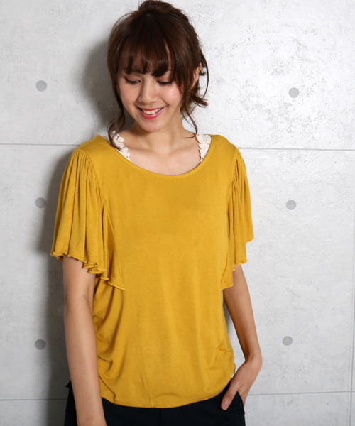 n'ee-ne（ネーネ）の「フラワーレースキャミソール（キャミソール・レディース・ブラック/キナリ/ネイビー/マスタード・M/LL/L）」の5枚目の写真