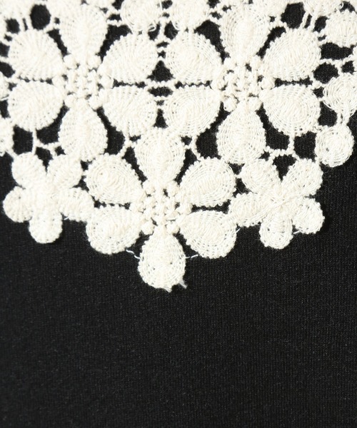 n'ee-ne（ネーネ）の「フラワーレースキャミソール（キャミソール・レディース・ブラック/キナリ/ネイビー/マスタード・M/LL/L）」の8枚目の写真