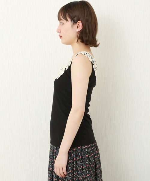 n'ee-ne（ネーネ）の「フラワーレースキャミソール（キャミソール・レディース・ブラック/キナリ/ネイビー/マスタード・M/LL/L）」の20枚目の写真