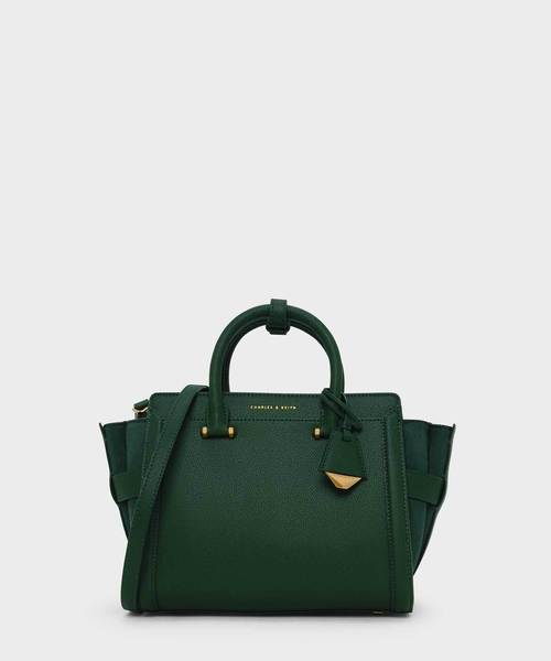 CHARLES & KEITH(チャールズ & キース)の「トップハンドルシティバッグ / TOP HANDLE CITY BAG(トートバッグ・レディース・ダークグリーン/マスタード/ピンク系その他/プラム/グレー系その他2・M)」の4枚目の写真