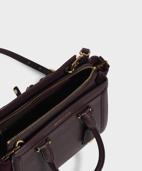 CHARLES & KEITH(チャールズ & キース)の「トップハンドルシティバッグ / TOP HANDLE CITY BAG(トートバッグ・レディース・ダークグリーン/マスタード/ピンク系その他/プラム/グレー系その他2・M)」の14枚目の写真