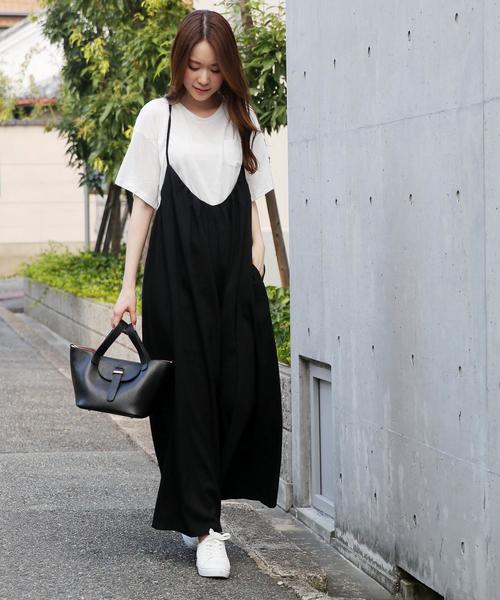 Doula Doula（ドゥーラドゥーラ）の「ヴィンテージクロスキャミサロペット（サロペット/オーバーオール・レディース・ブラック/キャメル/カーキ・FREE）」の5枚目の写真