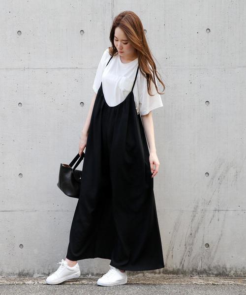 Doula Doula（ドゥーラドゥーラ）の「ヴィンテージクロスキャミサロペット（サロペット/オーバーオール・レディース・ブラック/キャメル/カーキ・FREE）」の9枚目の写真