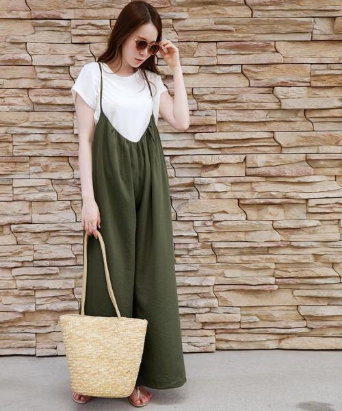 Doula Doula（ドゥーラドゥーラ）の「ヴィンテージクロスキャミサロペット（サロペット/オーバーオール・レディース・ブラック/キャメル/カーキ・FREE）」の17枚目の写真