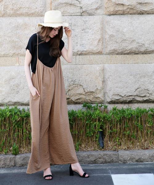 Doula Doula（ドゥーラドゥーラ）の「ヴィンテージクロスキャミサロペット（サロペット/オーバーオール・レディース・ブラック/キャメル/カーキ・FREE）」の20枚目の写真