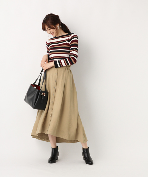 GLOBAL WORK（グローバルワーク）の「メロークルーネックプルオーバー長袖/804787（ニット/セーター・レディース・ホワイト/ブラック/ネイビー/レッド/パープル系その他5・MEDIUM/LARGE）」の6枚目の写真