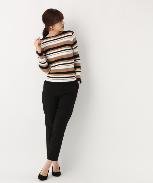 GLOBAL WORK（グローバルワーク）の「メロークルーネックプルオーバー長袖/804787（ニット/セーター・レディース・ホワイト/ブラック/ネイビー/レッド/パープル系その他5・MEDIUM/LARGE）」の7枚目の写真