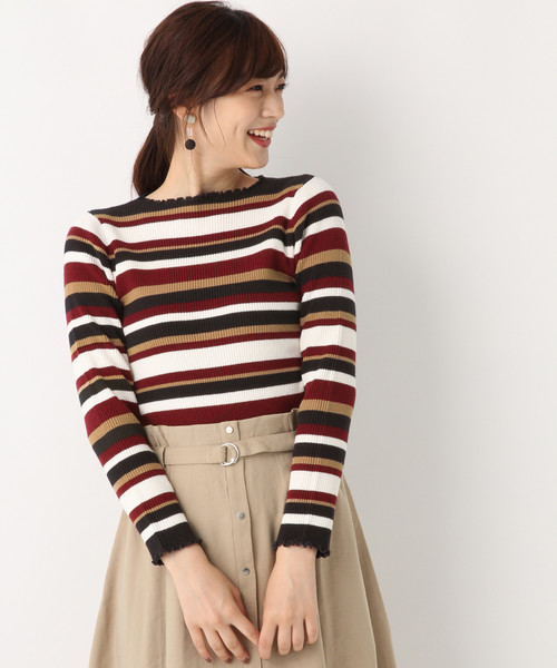 GLOBAL WORK（グローバルワーク）の「メロークルーネックプルオーバー長袖/804787（ニット/セーター・レディース・ホワイト/ブラック/ネイビー/レッド/パープル系その他5・MEDIUM/LARGE）」の20枚目の写真