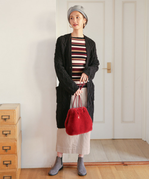 GLOBAL WORK（グローバルワーク）の「メロークルーネックプルオーバー長袖/804787（ニット/セーター・レディース・ホワイト/ブラック/ネイビー/レッド/パープル系その他5・MEDIUM/LARGE）」の19枚目の写真