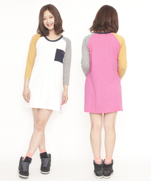 X-girl | CRAZY COLOR B/B TEE DRESS(ワンピース)