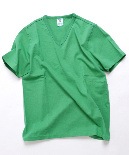 Denime（ドゥニーム）の「【MadeInJapan】BASIC CUTSEW/ベーシックカットソーVネックT（Tシャツ/カットソー・メンズ・オレンジ/ホワイト/ブラック/オリーブ/グレー/イエロー/サックスブルー/グリーン/杢グレー/ネイビー/カーキ/ライトブラウン・SMALL/MEDIUM/LARGE/X-SMALL/X-LARGE）」の8枚目の写真