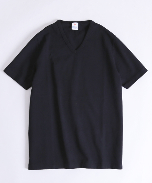 Denime（ドゥニーム）の「【MadeInJapan】BASIC CUTSEW/ベーシックカットソーVネックT（Tシャツ/カットソー・メンズ・オレンジ/ホワイト/ブラック/オリーブ/グレー/イエロー/サックスブルー/グリーン/杢グレー/ネイビー/カーキ/ライトブラウン・SMALL/MEDIUM/LARGE/X-SMALL/X-LARGE）」の13枚目の写真